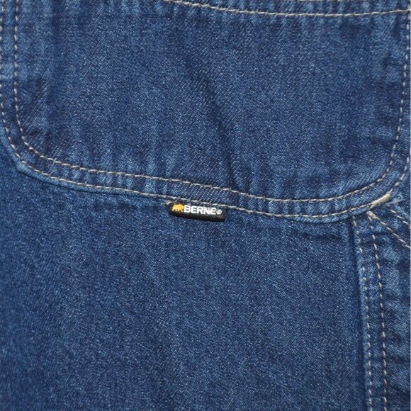Berne Apparel Bib Overalls Carpenter Style Hammer Hook Men’s Size 40x30 Blue - Picture 7 of 12